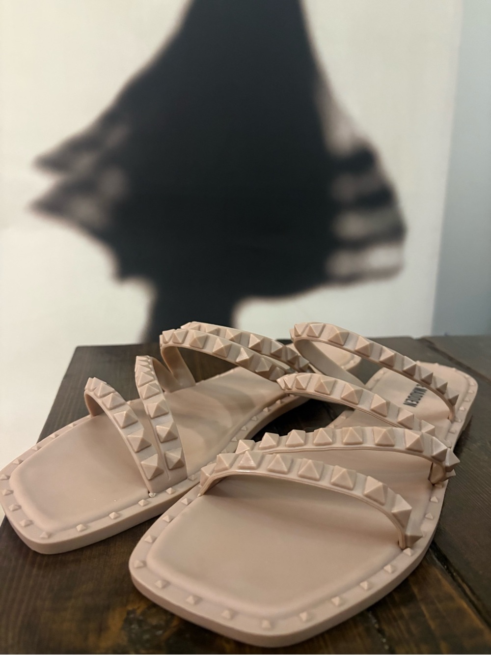 Steve Madden Stud-Trim Nude Women's  Sandals